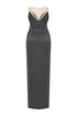 COWL NECK DEEP SLIT DRESS